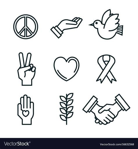 symbols peace for international peace day icons vector illustration. Download a Free Preview or ...