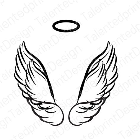 Angel Wings SVG Angel Wing Vector Angel Svg Halo Svg - Etsy