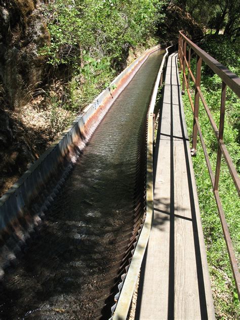 Clear Creek Canal Trail in the Whiskeytown Lake area that follows alongside an historic water ...