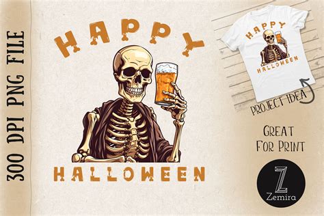 Happy Halloween Skeleton Graphic by Zemira · Creative Fabrica