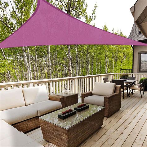 Sun Shade Sail Outdoor Top Canopy Patio 11.5' 16.5' Triangle 18' Square UV Block | eBay