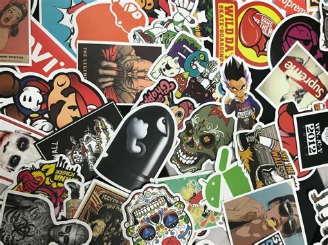 Lot 100 Random Vinyl Laptop Skateboard Stickers bomb Luggage | Etsy