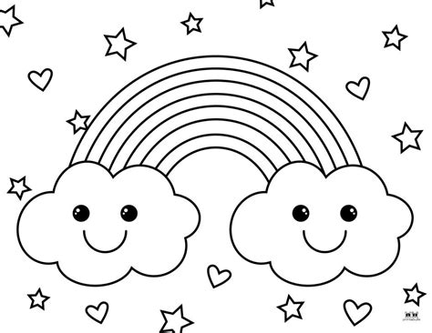 Rainbow Coloring Pages - Free Printable Pages