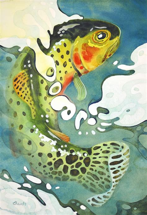 Greenback Cutthroat Trout Painting Fish Art Print Trout Art | Etsy