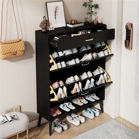 Shoe Cabinet with 2 Flip Drawers for Entryway, Modern Shoe Rack Shoe ...