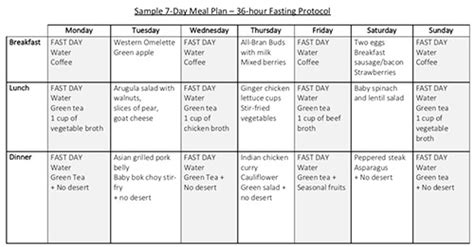 Obesity Code Meal Plan - Printable PDF