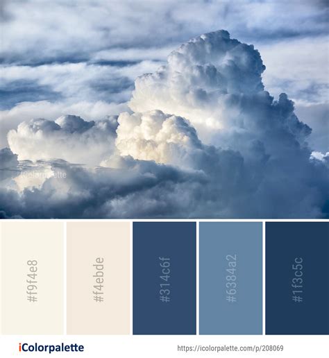 Color palette theme related to atmosphere, calm, cloud, cumulus, daytime, Image, meteorological ...