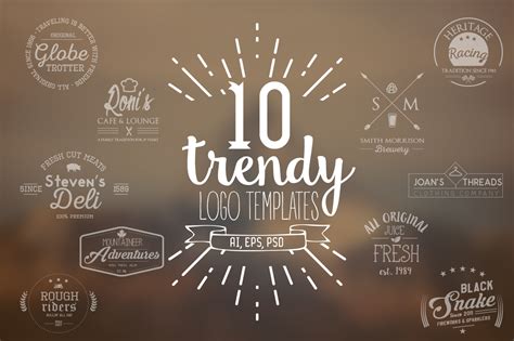 10 Trendy Logo Templates ~ Logo Templates on Creative Market