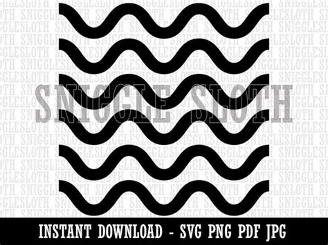 Wavy Line Pattern Clipart Instant Digital Download SVG EPS PNG - Etsy ...