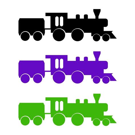 Train Set On White Background 2150149 Vector Art at Vecteezy