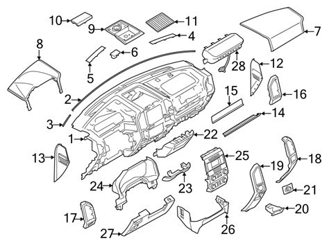 Ford F-150 Instrument Panel Molding (Lower). PANEL & TRIM, LARIAT, KING ...