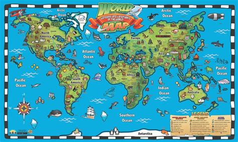 World Map For Kids