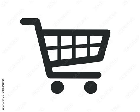 Web store shopping cart icon shape button. Internet shop buy logo ...