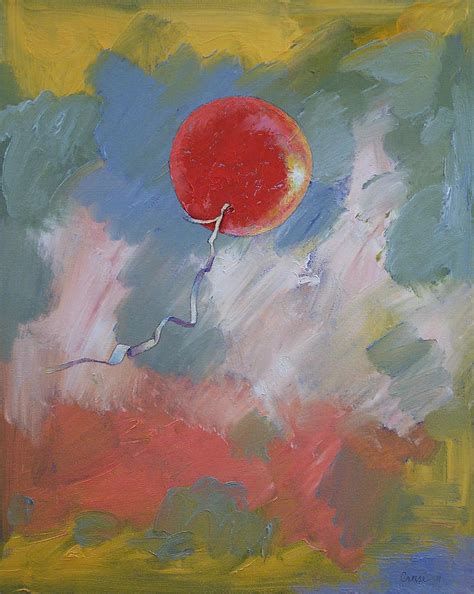 Goodbye Red Balloon Painting by Michael Creese