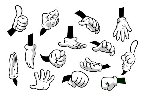 Cartoon hands set. ~ Illustrations ~ Creative Market