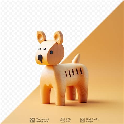 Premium PSD | Animal figure on a wooden toy