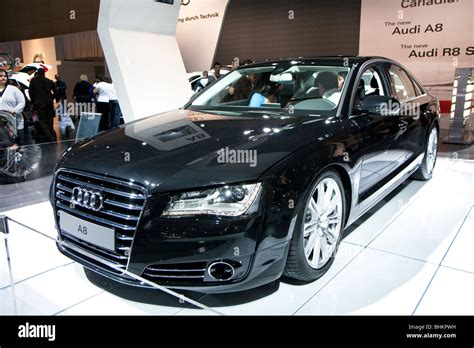 black audi a8 sedan autoshow Stock Photo - Alamy