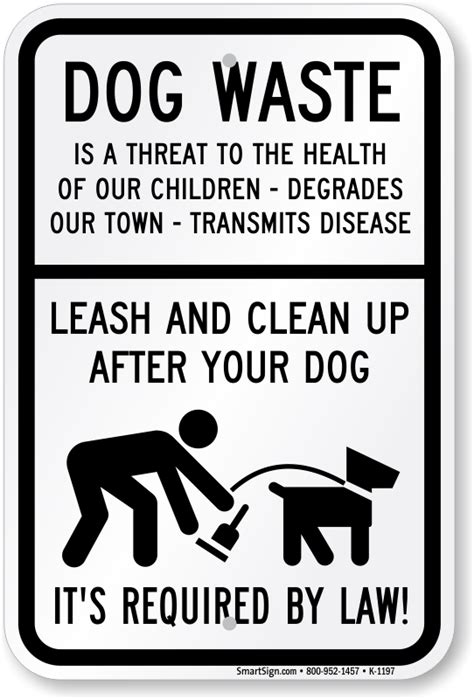 Pet Waste Signs - Pick Up Dog Poop Signs (from $5)