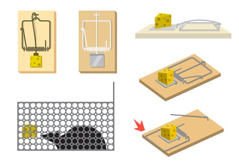 Mouse Trap Vector With Cheese 148544 Vector Art at Vecteezy