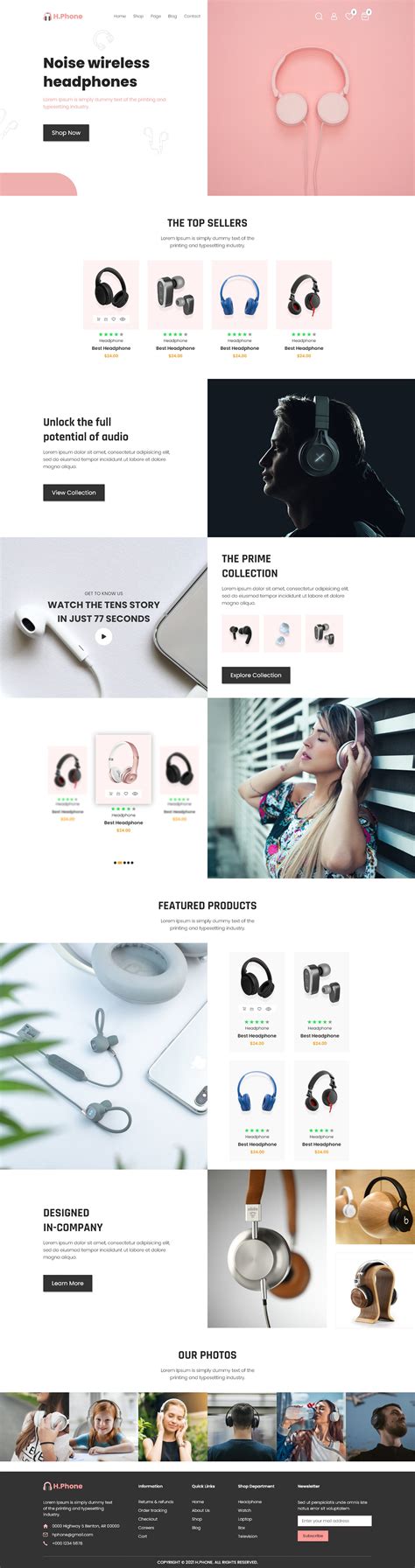 Ecommerce Landing Page Template Design on Behance