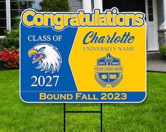 Personalized Graduation Yard Sign 2023 With Photo 18 X - Etsy