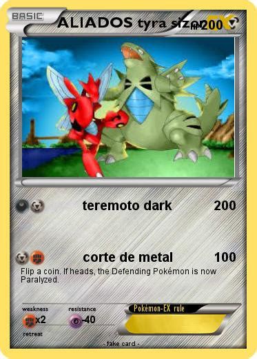 Pokémon ALIADOS tyra sizor - teremoto dark - My Pokemon Card