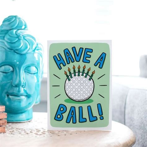 Funny Golf Birthday Card | A6 Funny Ball Pun Card