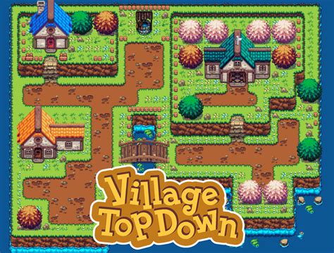 Village Top Down- RPG Pixel Art Tileset by Jadson Holanda on Dribbble