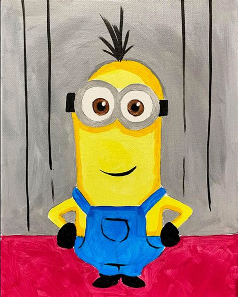 Minions Kevin – Kid’s at-Home Paint Kit – unWined & Paint – Art & Wine Parties that come to you!