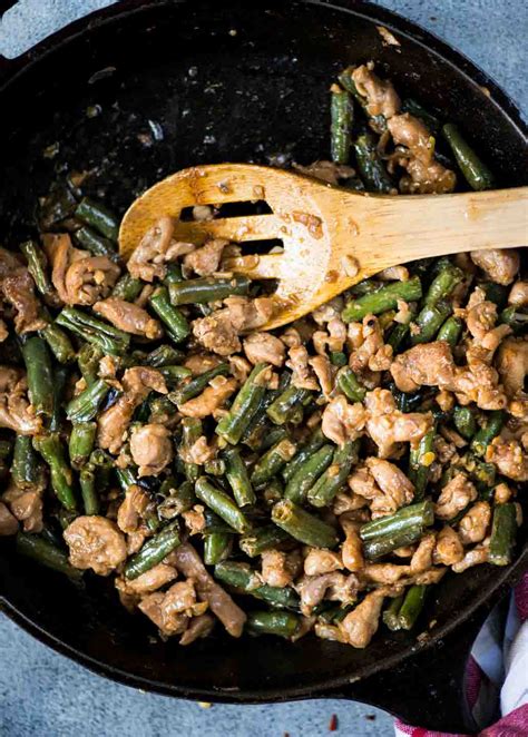 Chicken And Green Beans Stir Fry - The flavours of kitchen