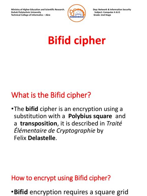 Bifid Cipher | PDF | Cipher | Cryptography