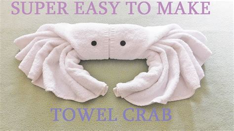 How to make a towel animal crab |Towel folding design | Towel origami ...