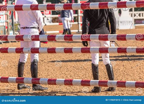 Show Jumping Riders Course Measurements Check Stock Image - Image of ...