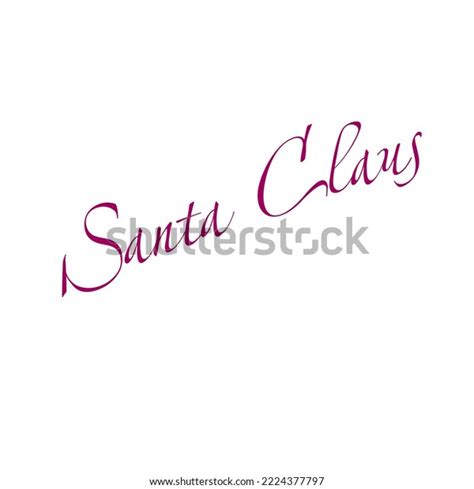 Santa Claus Signature Vector Flat Illustration Stock Vector (Royalty Free) 2224377797 | Shutterstock