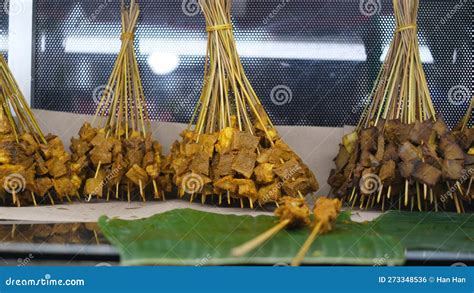 Satay Padang, Chicken or Beef. Stock Photo - Image of gourmet, rice ...