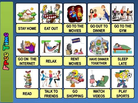 Free Time and Leisure Activities Vocabulary in English - ESLBUZZ