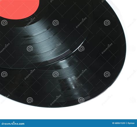 Two Black Long-play Vinyl Records Isolated Closeup Stock Photo - Image of closeup, fragment ...