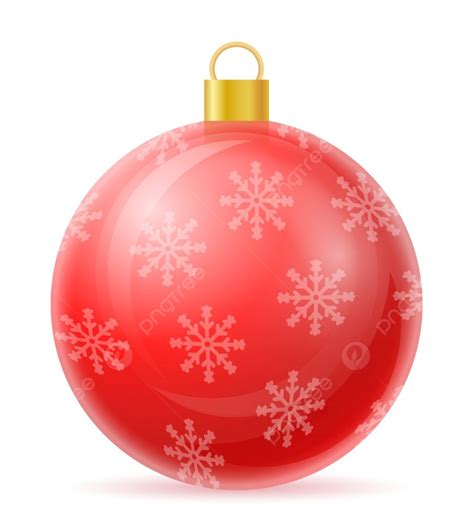 Christmas And New Year Decorative Glass Ball Vector Illustration Isolated On White Background ...