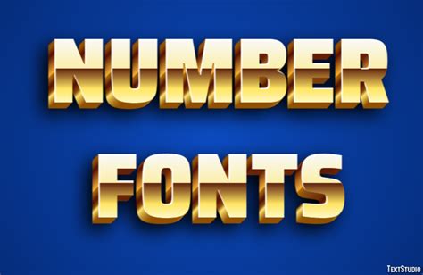 Number Fonts Text Effect and Logo Design Font