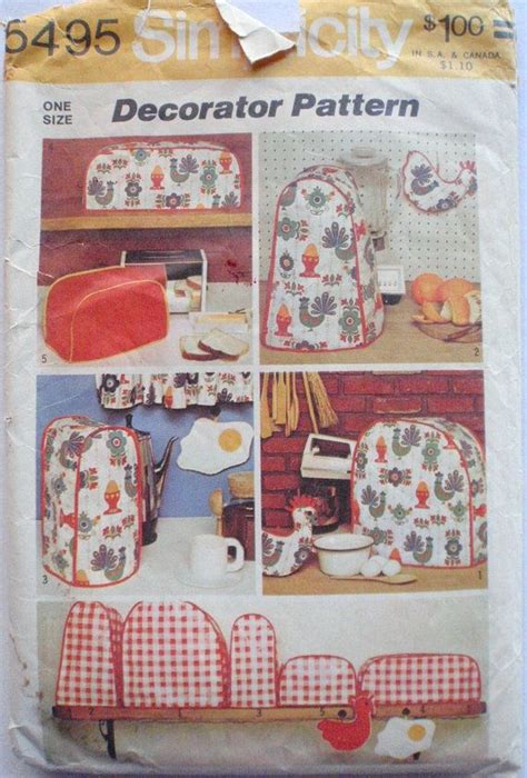 Vintage Sewing Pattern for Retro Kitchen Appliance Covers and | Etsy ...