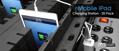 Multiple iPad Mini Charging Station 20 Pack - Multi iPad Charging Cart - CaseCruzer