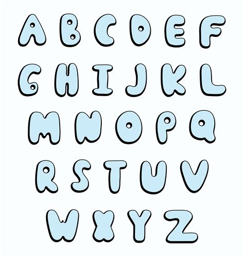 Bubble Letters Alphabet Printable