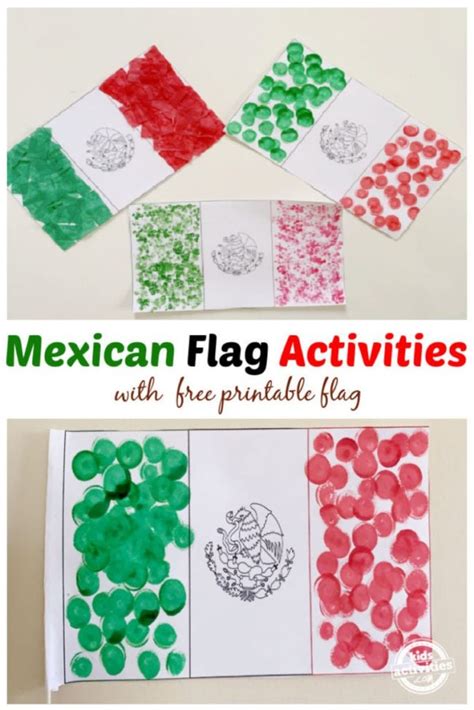 3 Fun Mexican Flag Crafts for Kids with Printable Flag of Mexico | Kids ...