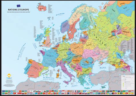 Poster Carte Des Nations D Europe Map Of European Nations Banderas | The Best Porn Website