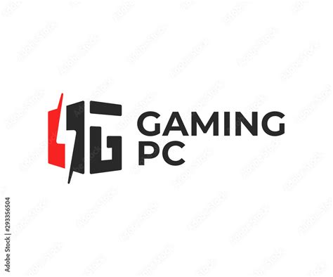 Gaming pc logo design. Gaming desktop computer vector design. Custom gaming personal computer ...