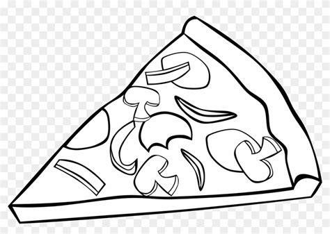 Vector And Fast Food Clipart Black And White Png 755 - Pizza Slice Clip ...