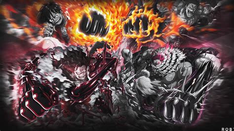 Luffy vs. Katakuri Wallpaper - Credit to Rob : r/OnePieceTC