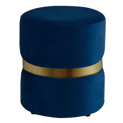 !nspire Round Ottoman-Blue | The Home Depot Canada