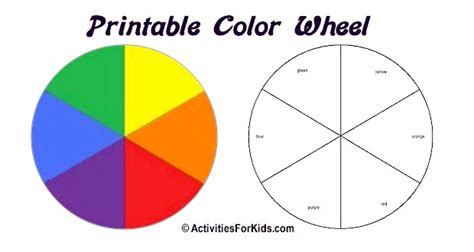 4 Best Images of 5 Basic Color Wheel Printable - Primary Color Wheel Printable, Basic Color ...