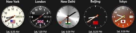 Sharp World Clock - Desktop Time Zone Clock for Windows 10 / 11